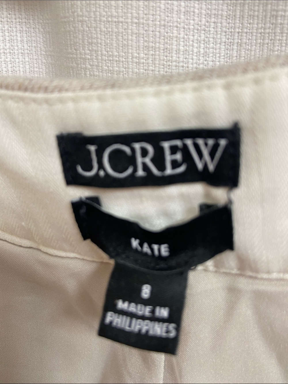 J. Crew Kate Straight-Leg Pant in Natural Linen Neutral Tailored Trouser - Picture 2 of 16